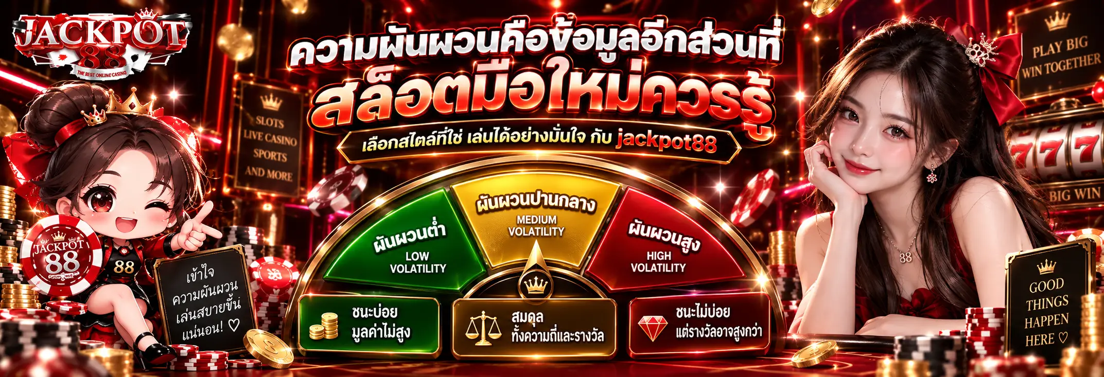 ความผันผวนคือข้อมูลอีกส่วนที่สล็อตมือใหม่ควรรู้