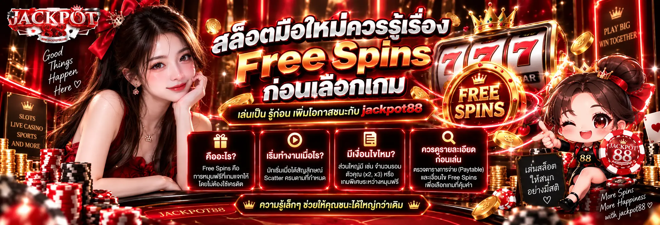 สล็อตมือใหม่ควรรู้เรื่อง Free Spins ก่อนเลือกเกม