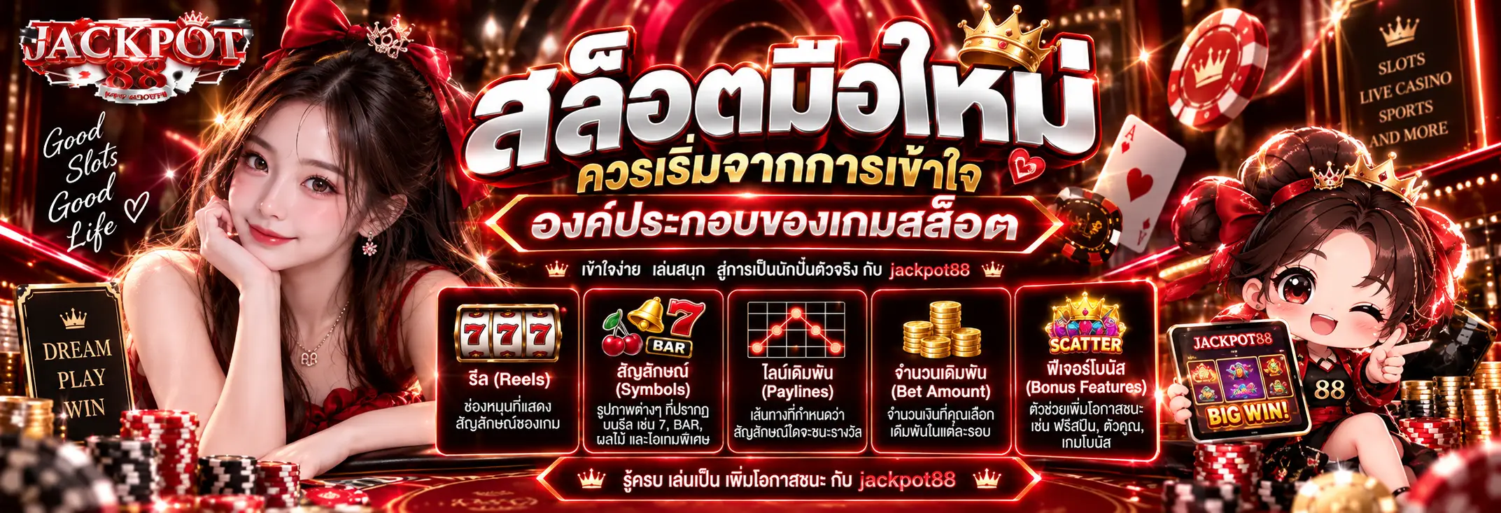 สล็อตมือใหม่ควรเริ่มจากการเข้าใจองค์ประกอบของเกมสล็อต