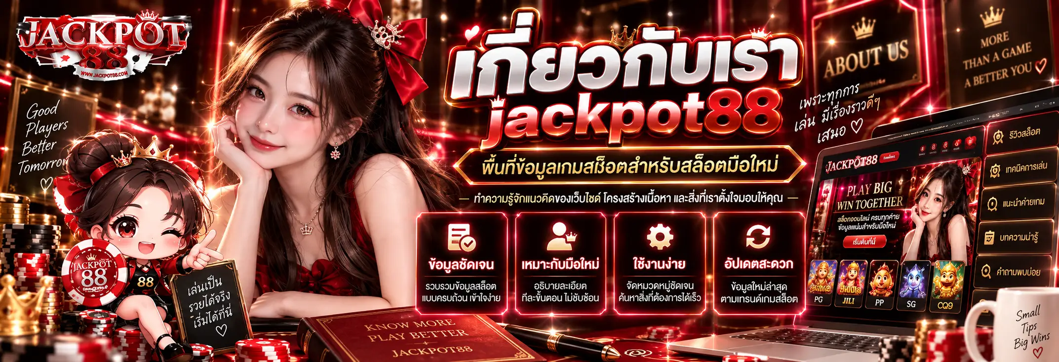 เกี่ยวกับเรา jackpot88 พื้นที่ข้อมูลเกมสล็อตสำหรับสล็อตมือใหม่